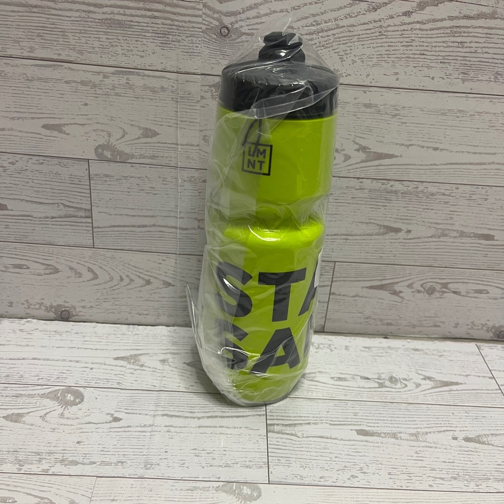 LMNT Stay Salty Water Bottle 26oz Neon Lime Green Black Sports Cycling Gym New